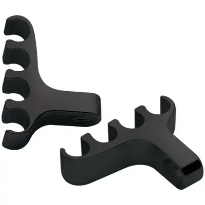Billet Specialties 4 Wire Separator Valve Cover Mount Black Pair