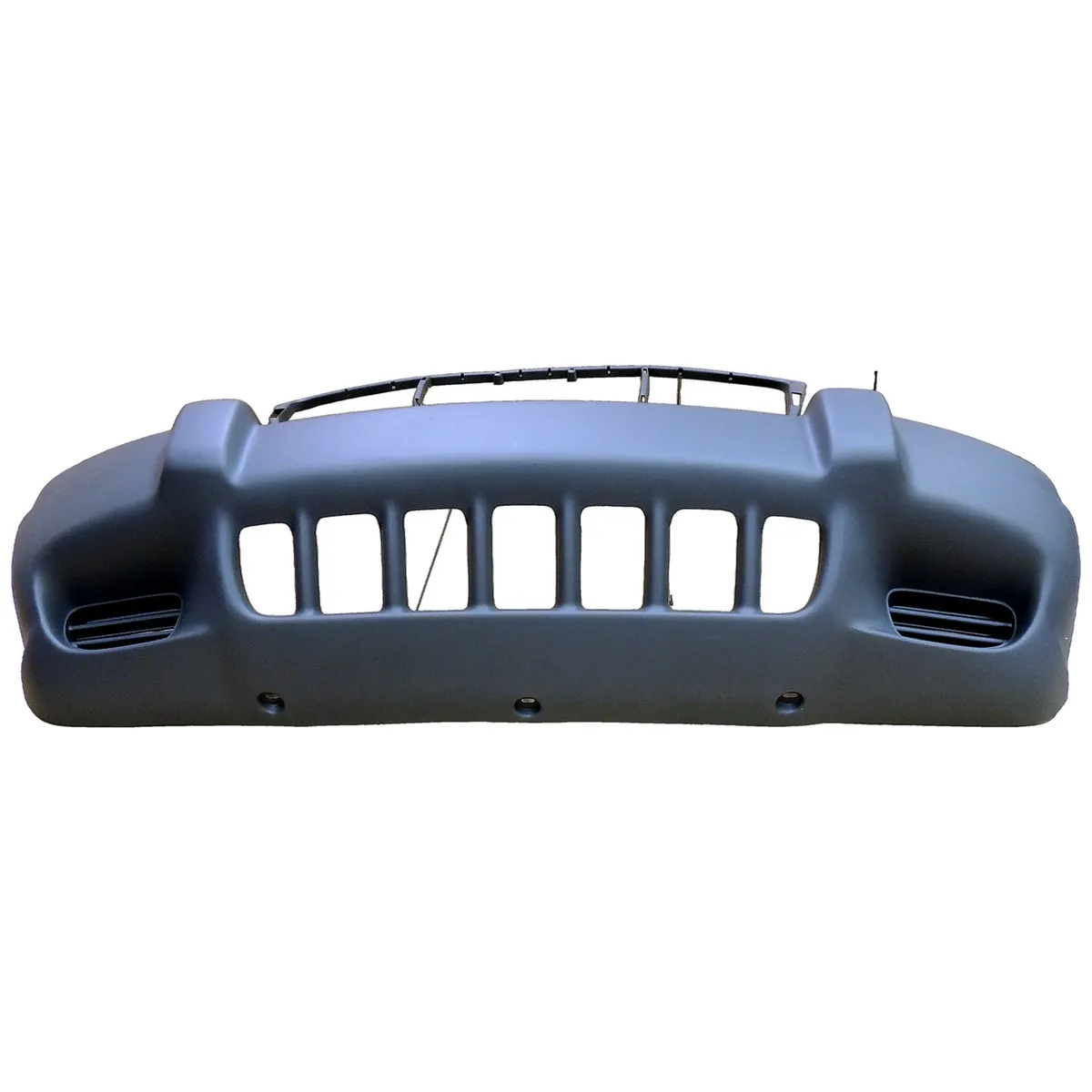 Front Bumper Fascia; Gray; Textured; w/Laredo Package w/o Fog Lamps; product image