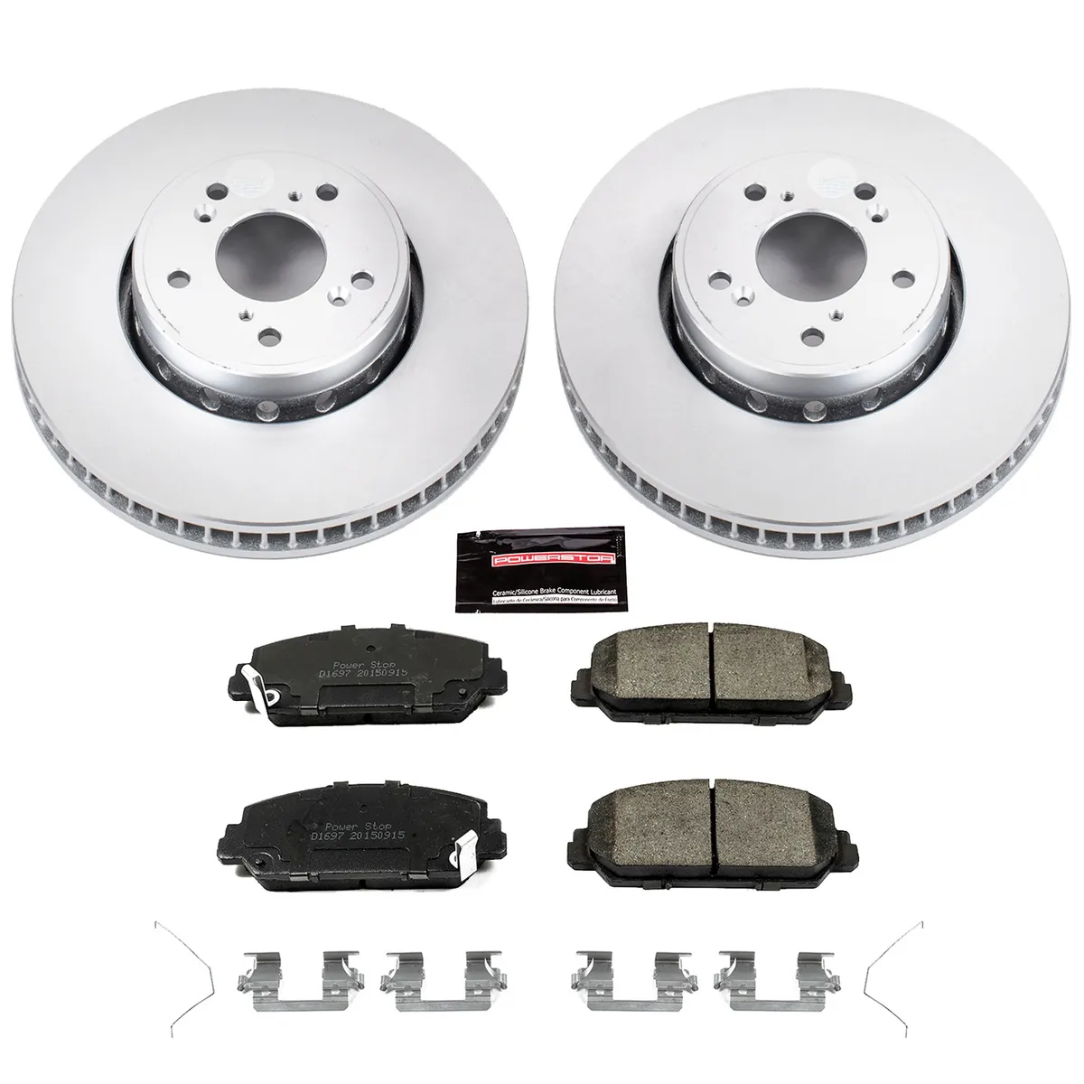 Z17 Geomet Coated Rotor Kit: Genuine Geomet Fully Coated Rotors; Ceramic Pads W/Hardware product image