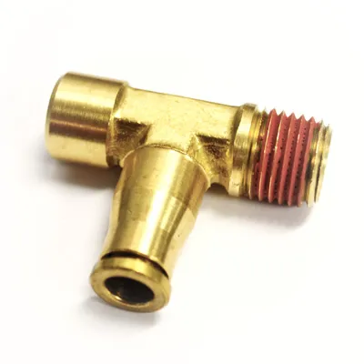 Ridetech Airline Fitting Compressor Tee 1/4 Inch NPT X 1/8 Inch Female NPT X 1/4 Inch Airline Ridetech