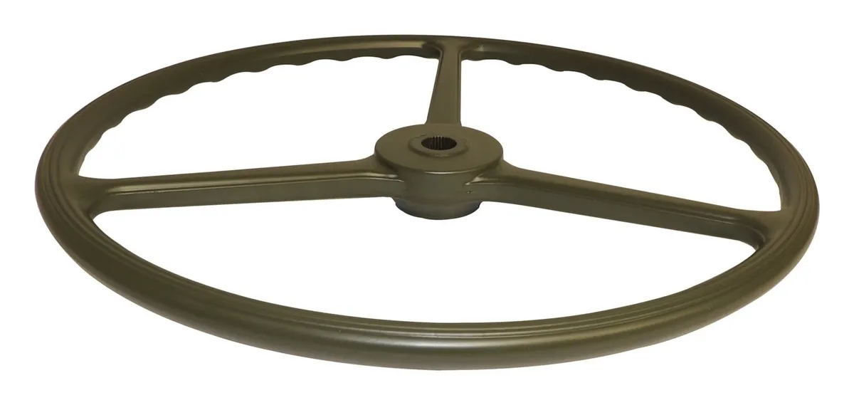 Crown Automotive Jeep Replacement 7375336 Olive Drab Steering Wheel for Jeep / Willys 1941-1945 MB, 17 Diameter, 3 Spokes product image