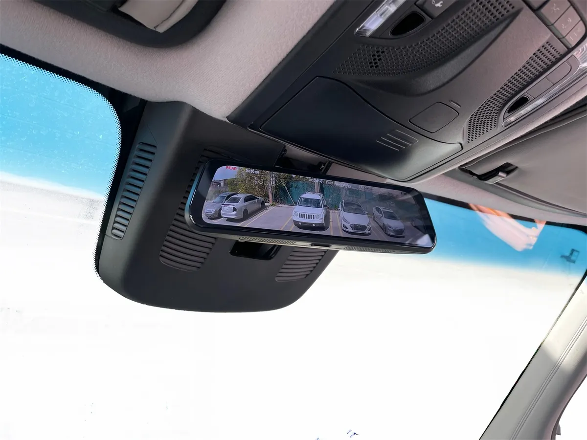 FullVUE® AHD Mirror Vision System w/Adjustable Snap-In Cam; Snap In Camera w/21M Harness; Built In Dashcam; Gridlines Available; 32 GB SD Card Incl.; product image