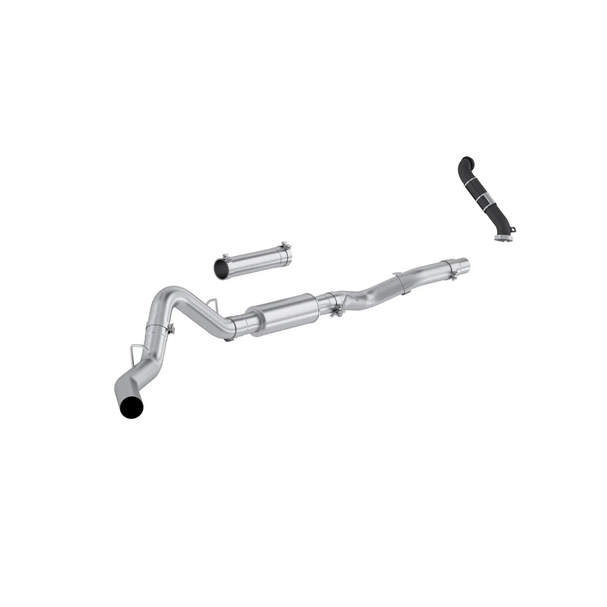 MBRP 2006-2006 Chevrolet/ GMC Silverado/ Sierra 2500/3500 6.6L Duramax EC/CC 2001 2004 Chevrolet/GMC 2500/ 3500 EC/CC 6.6L Duramax Aluminized Steel 4 Cat-Back Single Side Exit - with Carb-Approved Downpipe EO# D-763-2 S6007P product image