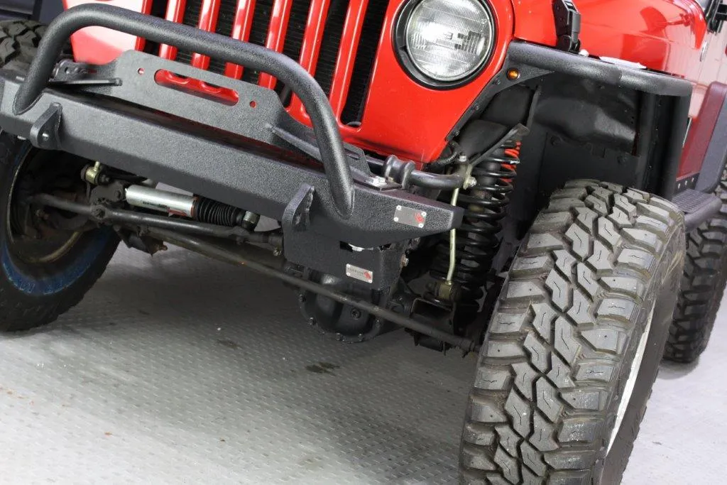Jeep TJ Steering Box Skid Plate 97-06 Wrangler TJ Black Textured Powdercoat Fishbone Offroad product image