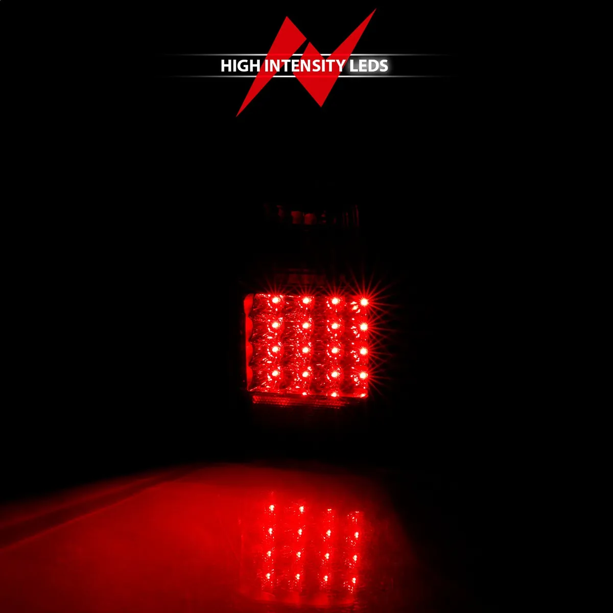 LED Tail Light Assembly; LED; Clear Lens; Black Housing; Pair; product image