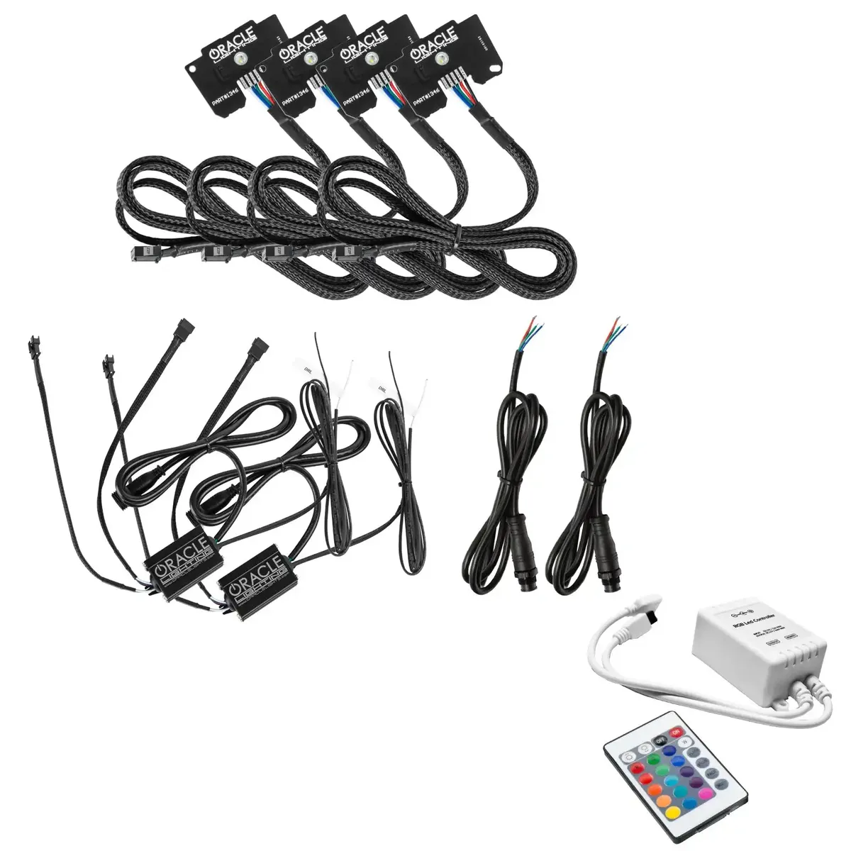 1346-330 - Jeep Wrangler JL/Gladiator JT ColorSHIFT RGB+W Headlight DRL Kit - w/RF Cont. product image