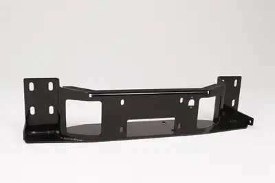 Fab Fours Ranch Winch Tray; 2 Stage Black Powder Coated; For 16500 lbs. Winches Or Smaller; Fits All Black Steel Bumpers;