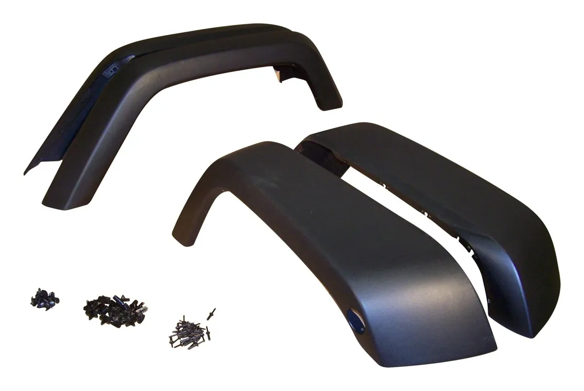 Fender Flare Kit; Incl. 4 Black Textured Flares/Retainers/Rivets; product image