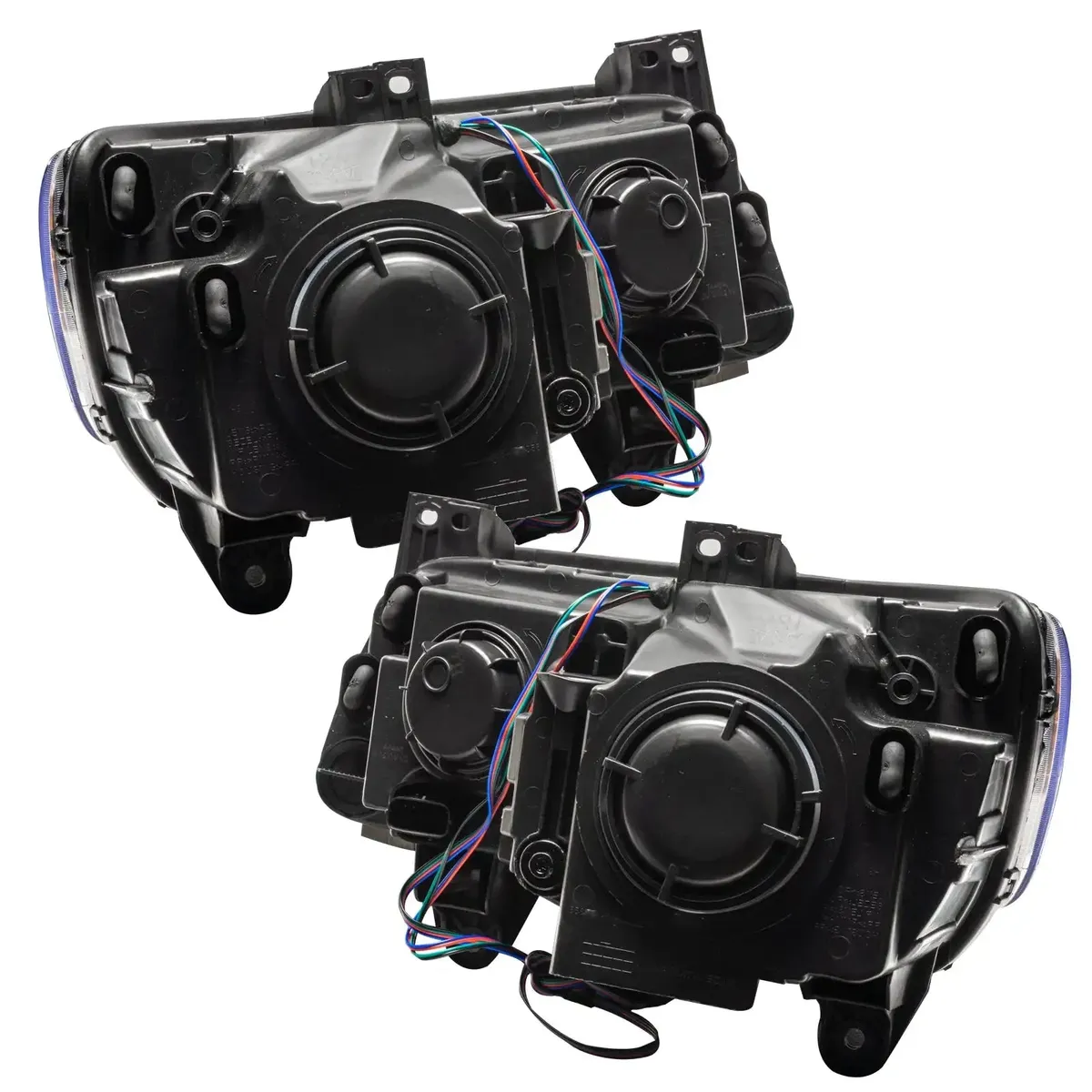 Oracle Lighting 2011-2014 Chrysler 300c Non-Hid Pre-Assembled LED Halo Headlights Wcolorshift DRL - Black Housing product image