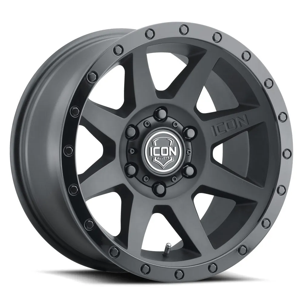 ICON Alloys Rebound, Double Black, 17 x 8.5 / 6 x 135, 6mm Offset, 5" BS product image