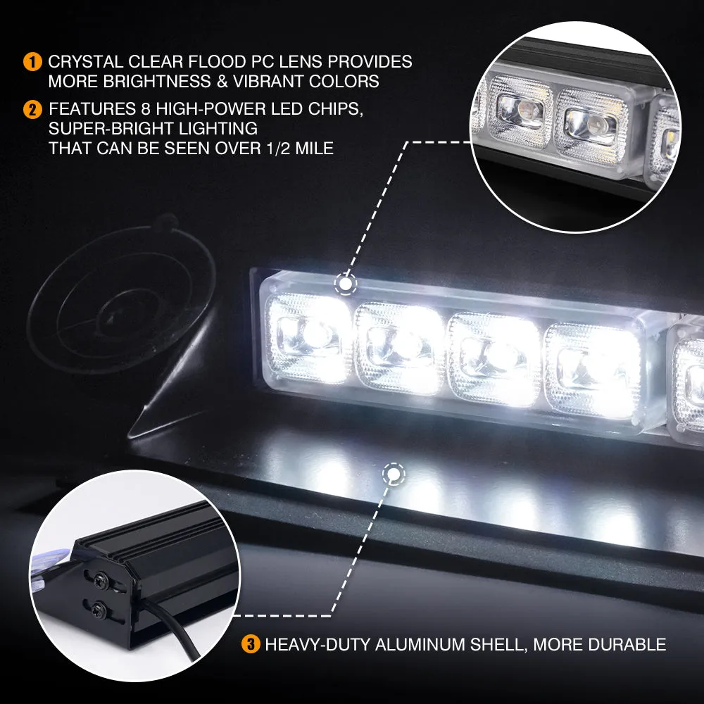 Xprite 8" Windshield LED Strobe Lights | Cadet Series