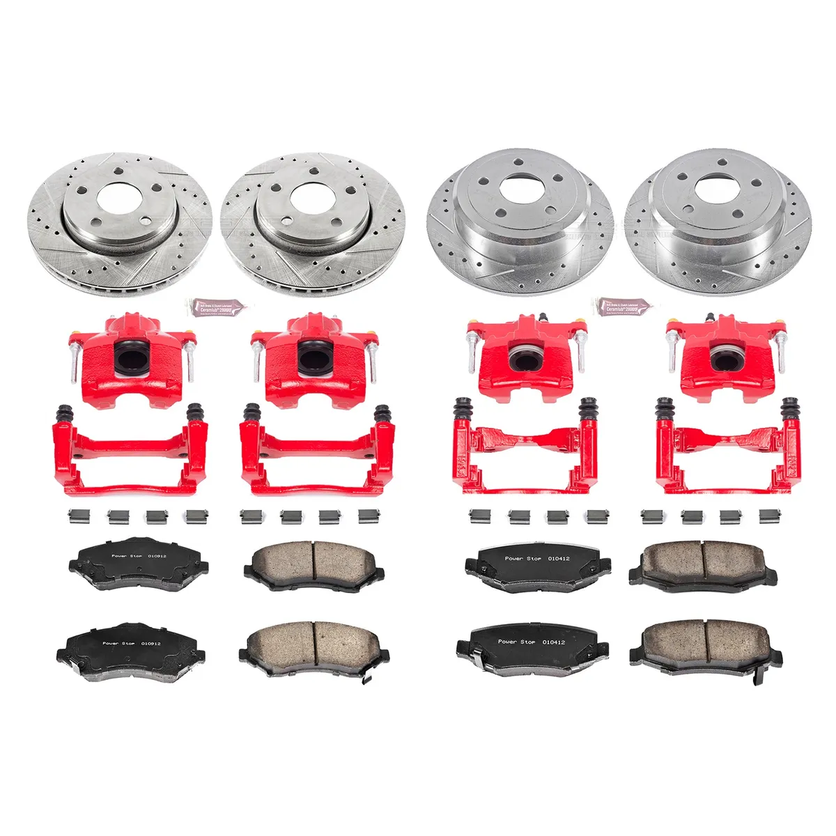 Z23 Evolution Sport Upgrade Kit: Drilled/Slotted Rotors; Carbon-Fiber Ceramic Pads; Powder Coated Calipers product image