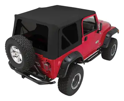 Crown Automotive Jeep Replacement 1997-2006 Wrangler TJ w/ Full Steel Doors; Black Diamond; Replaces factory top & skins