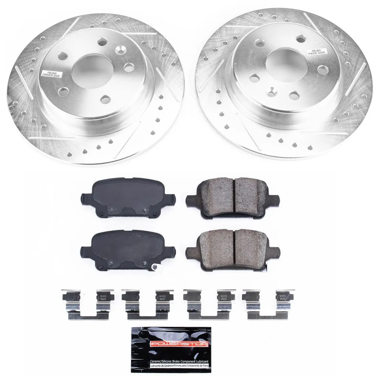 Z23 Evolution Sport Upgrade Kit: Drilled/Slotted Rotors; Carbon-Fiber Ceramic Pads W/Hardware product image