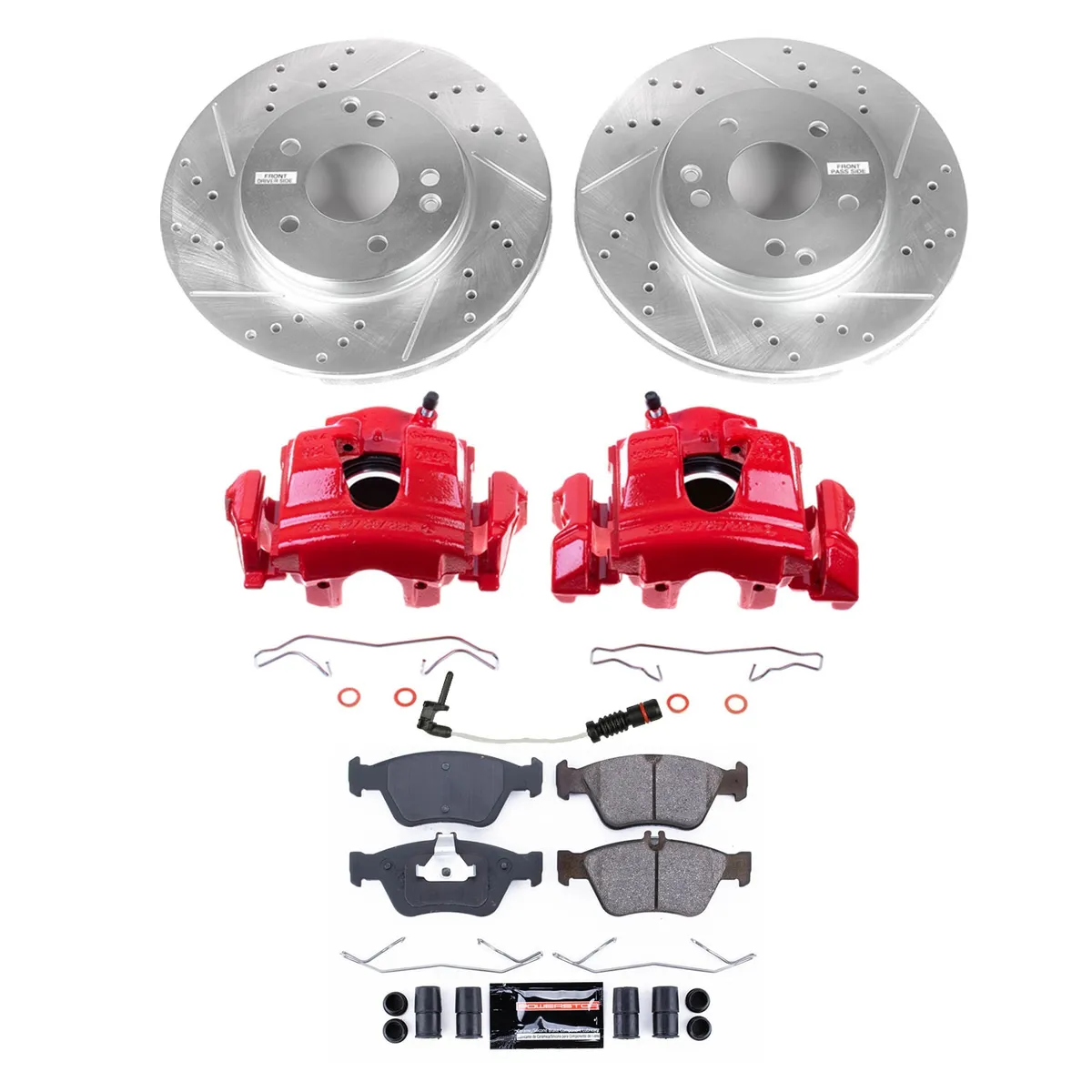 Z23 Evolution Sport Upgrade Kit: Drilled/Slotted Rotors; Carbon-Fiber Ceramic Pads; Pad Sensors; Powder Coated Calipers product image