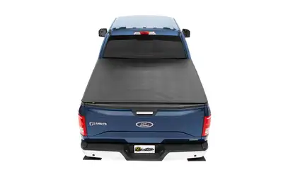 Bestop Soft Tri-Fold Tonneau Cover EZ-Fold For Ford 2017-2024 F-250/F-350 Super Duty 8.0 Foot Black Tailgate Spoiler Not Included Bestop