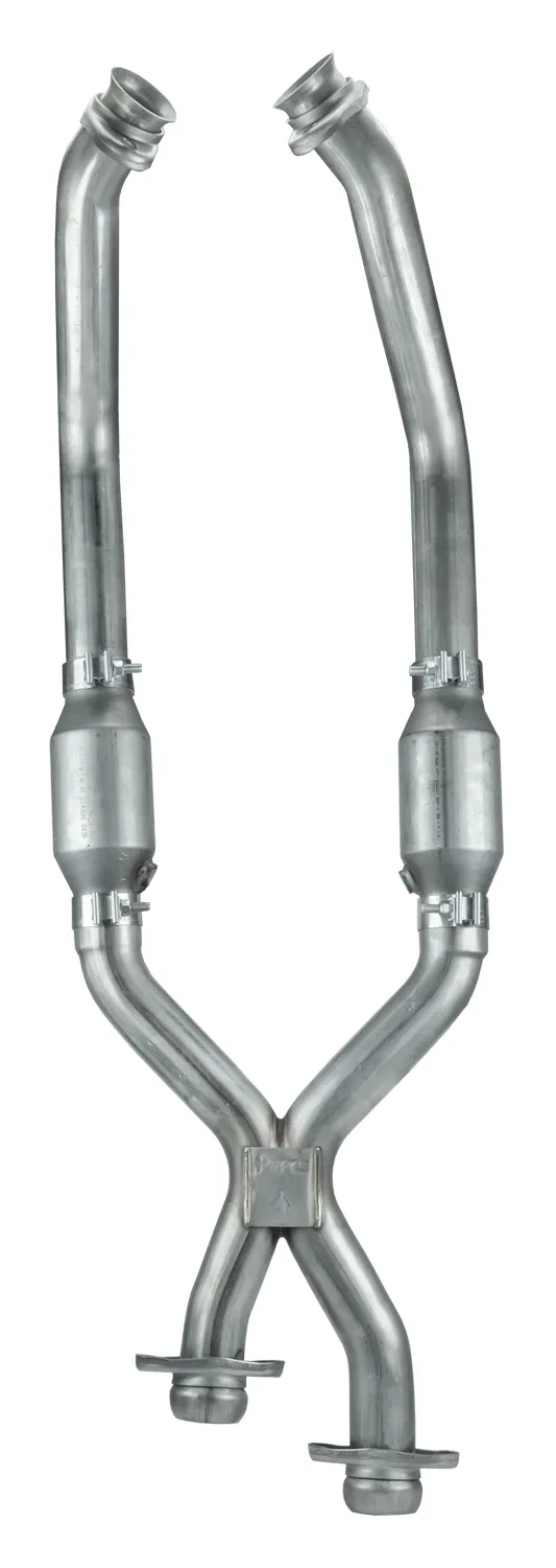 1979-1995 Mustang X-Pipe Exhaust Kit High Flow Ceramic Catalytic Converters 409 Stainless Steel Pypes Performance Exhaust product image