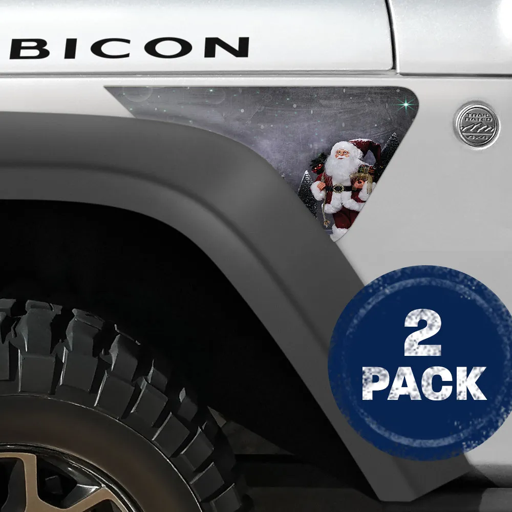 Santa Hats 2pc Vinyl Fender Decal product image