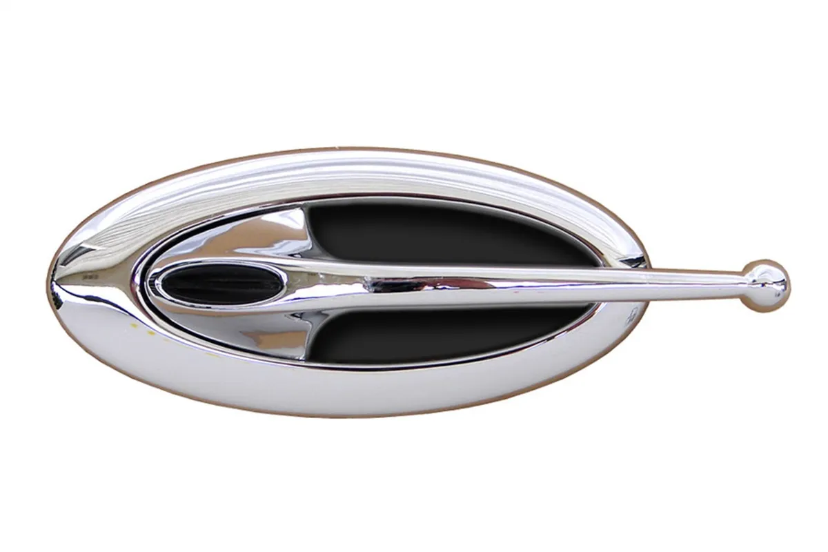 Interior Door Handle; Front; Cast Aluminum; Ball End; w/Inserts; Chrome; product image