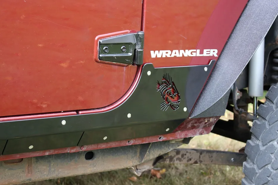 Jeep JK Rocker Guards Scale Armor 07-18 Wrangler JK 2 Door Fishbone Offroad product image