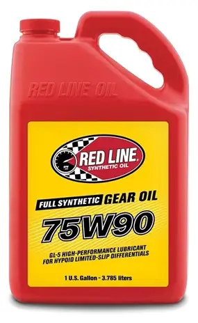 Red Line Oil 75W90 Gear Oil Synthetic GL-5 Differential Gear Oil 1 Gallon Red Line Oil