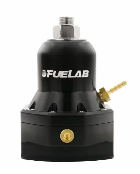 Universal EFI Electronic Fuel Injection Adjustable Fuel Pressure Regulator 40-80 psi 2 -10an Inlets 1 -10an Return Max Flow Bypass Black Fuelab product image