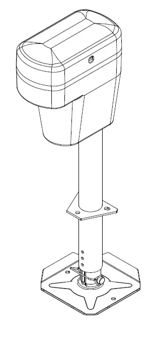 BAL RV Tongue Jack For ss 5.1 W/Pushbuttons