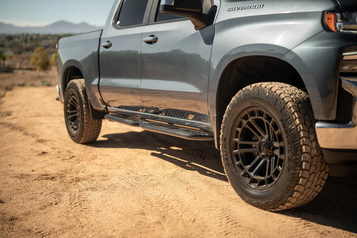 2019-2024 GMC Sierra 1500 Chevrolet Silverado 1500 Crew Cab DV8 Offroad OE Plus Side Steps product image