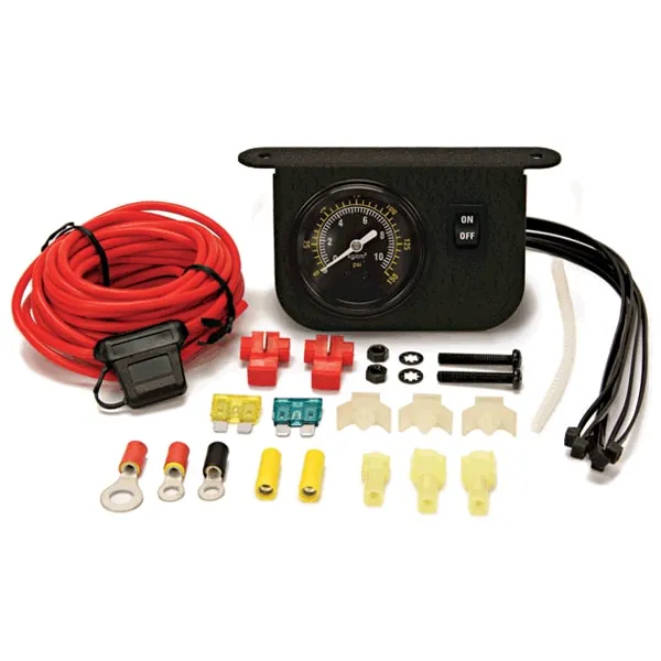 Illuminated Dash Panel Gauge Kit, Black Face (200 PSI, 30 Amp) product image