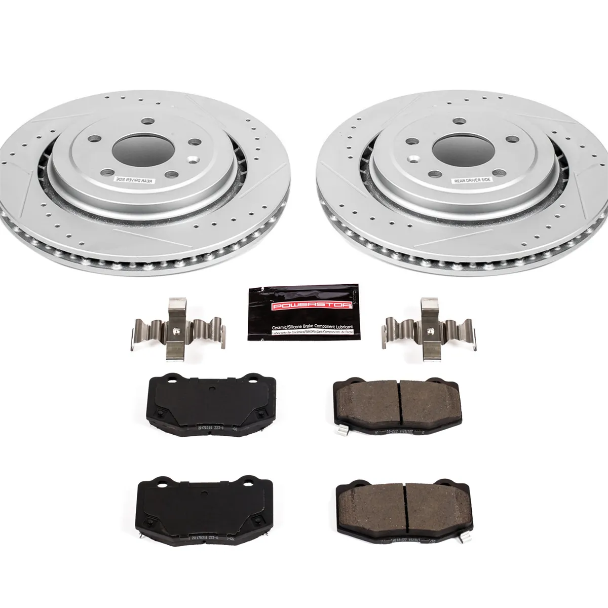 Z23 Evolution Sport Upgrade Kit: Drilled/Slotted Rotors; Carbon-Fiber Ceramic Pads W/Hardware product image