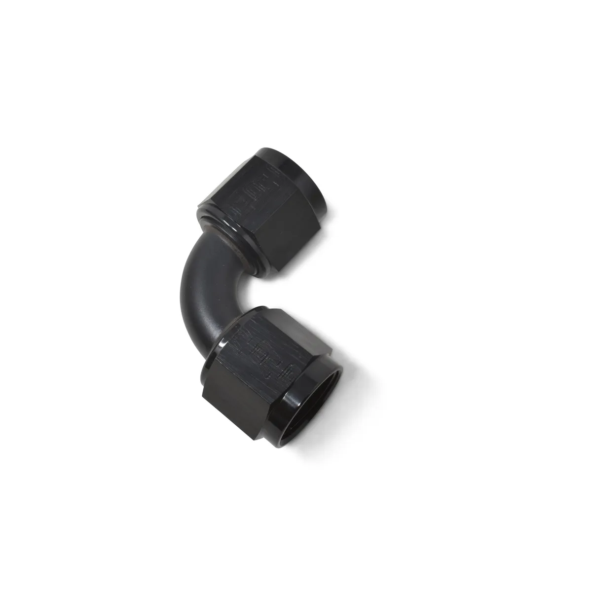 10 AN Female 90 Deg to AN Female Adapter Black Anodized product image
