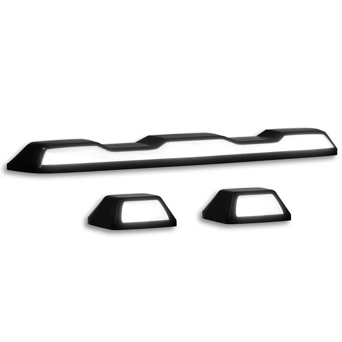 GMC & Chevy 20-25 (4th Gen) Heavy-Duty (3-Piece Set) Cab Roof Light Set 2-Way Front & Rear Facing Ultra High-Power White LEDs - (ATTN: This cab light kit replaces Factory/OEM installed cab roof lights) - Multiple Lens product image