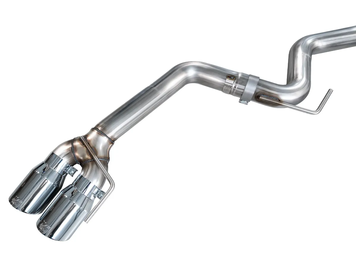 AWE Touring Edition Cat-back Exhaust for the '18-'23 S550 Mustang GT - Quad Chrome Silver Tips product image