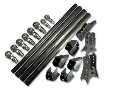 Artec Industries Easy 3 Link Kit G Adjustable Upper link No Tubing Outside Frame Offset Front Passenger Rear Driver Artec Industries