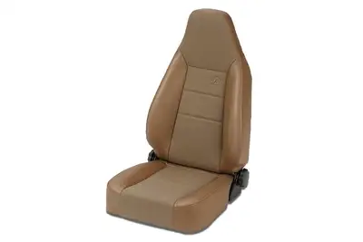 Bestop Jeep Bucket Seats Trailmax II Sport Front High Back Bucket Seat For Jeep 1976-1986 CJ7 Center Fabric Insert Spice Bestop