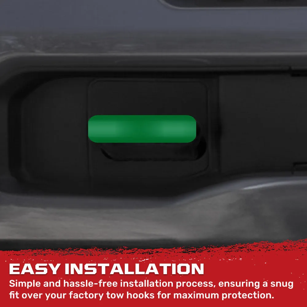 Chevy 20-25 Silverado 1500 Tow Hook Covers 2-Piece Set of Silicone Covers Standard & LED Options - Multiple Colors product image