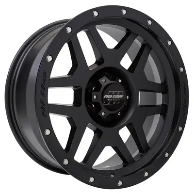 Pro Comp Pro Comp 5041-298345 Phaser Satin Black 20x9 6x5.5 4.5BS Offset -12mm Cap P/N 5041635000