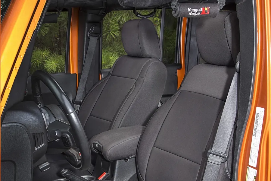 Rugged Ridge Seat Cover Kit Black; 0710 Jeep Wrangler Jku 4 Door