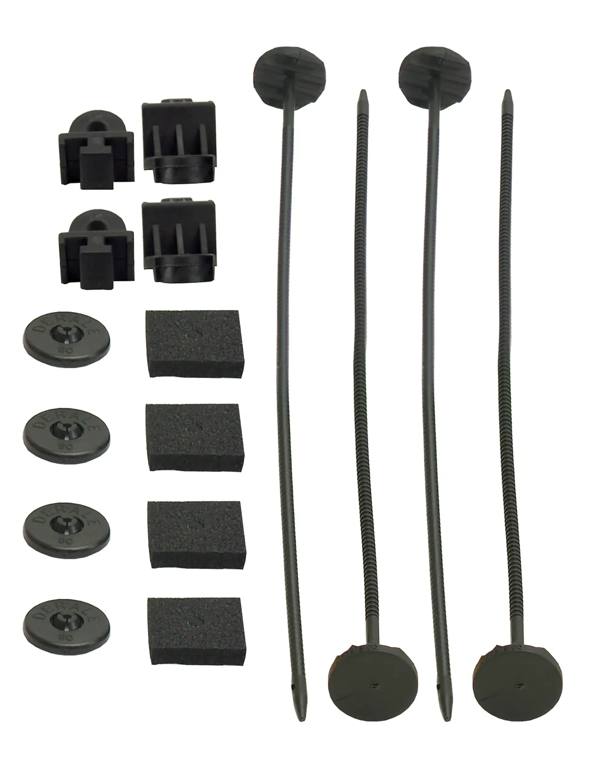 Derale 16744 Electric Fan Mounting Kit, Plastic Rods, Clips and Mounting Feet product image