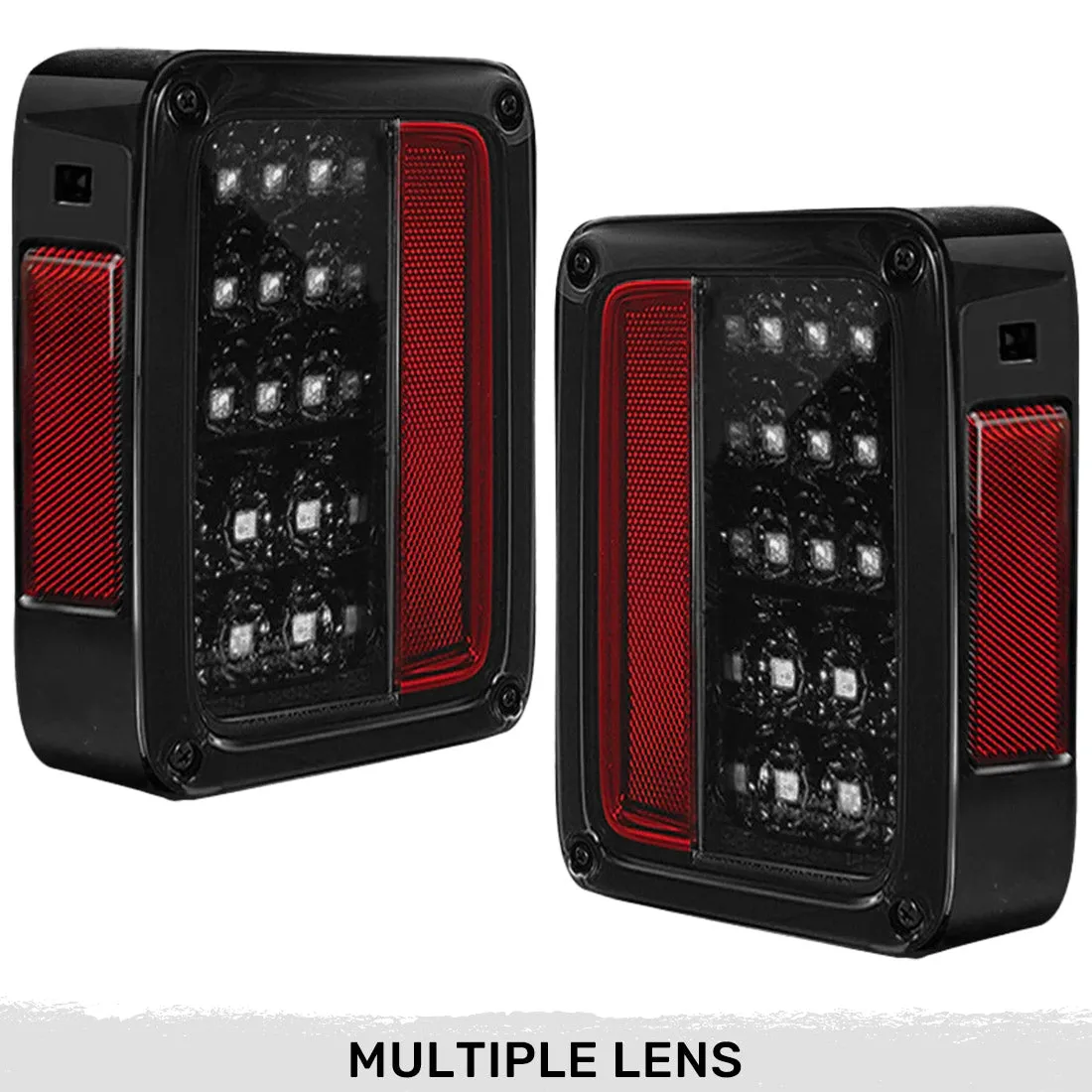 Recon Accessories 0718 JK Wrangler LED Taillightsred Lens Driver/Passenger