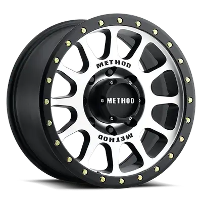 Method Race Wheels Aluminum Wheels 18x9 NV MR305 Bolt Pattern 8 On 170 Offset 18 Lip Size 1.38 Black BM Machined Face-Black Street Loc Method