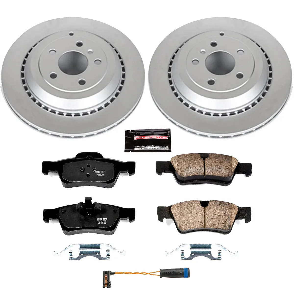 Z23 Sport Geomet Coated Rotor Kit For European Vehicles: Genuine Geomet Fully Coated Rotors; Carbon-Fiber Ceramic Pads W/Hardware; Pad Sensors product image