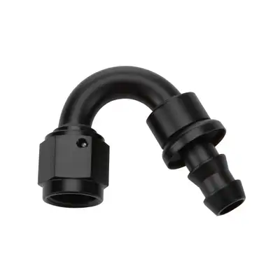 Allstar Performance Pushlock Hose End Black 150 Deg Elbow -8