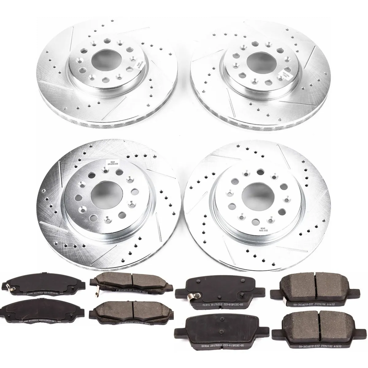 Z23 Evolution Sport Upgrade Kit: Drilled/Slotted Rotors; Carbon-Fiber Ceramic Pads W/Hardware product image