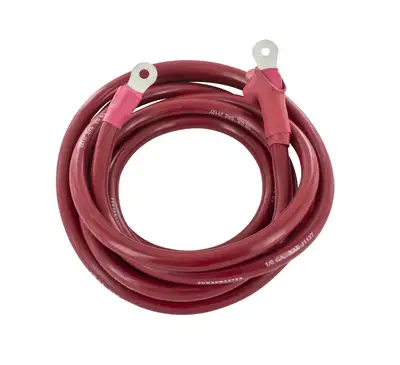 Power Master Charge Wire; 12 Foot; Charge Wire Alt To Battery; 5/16 in. Battery Eyelet; 1/4 in. Alternator Eyelet;