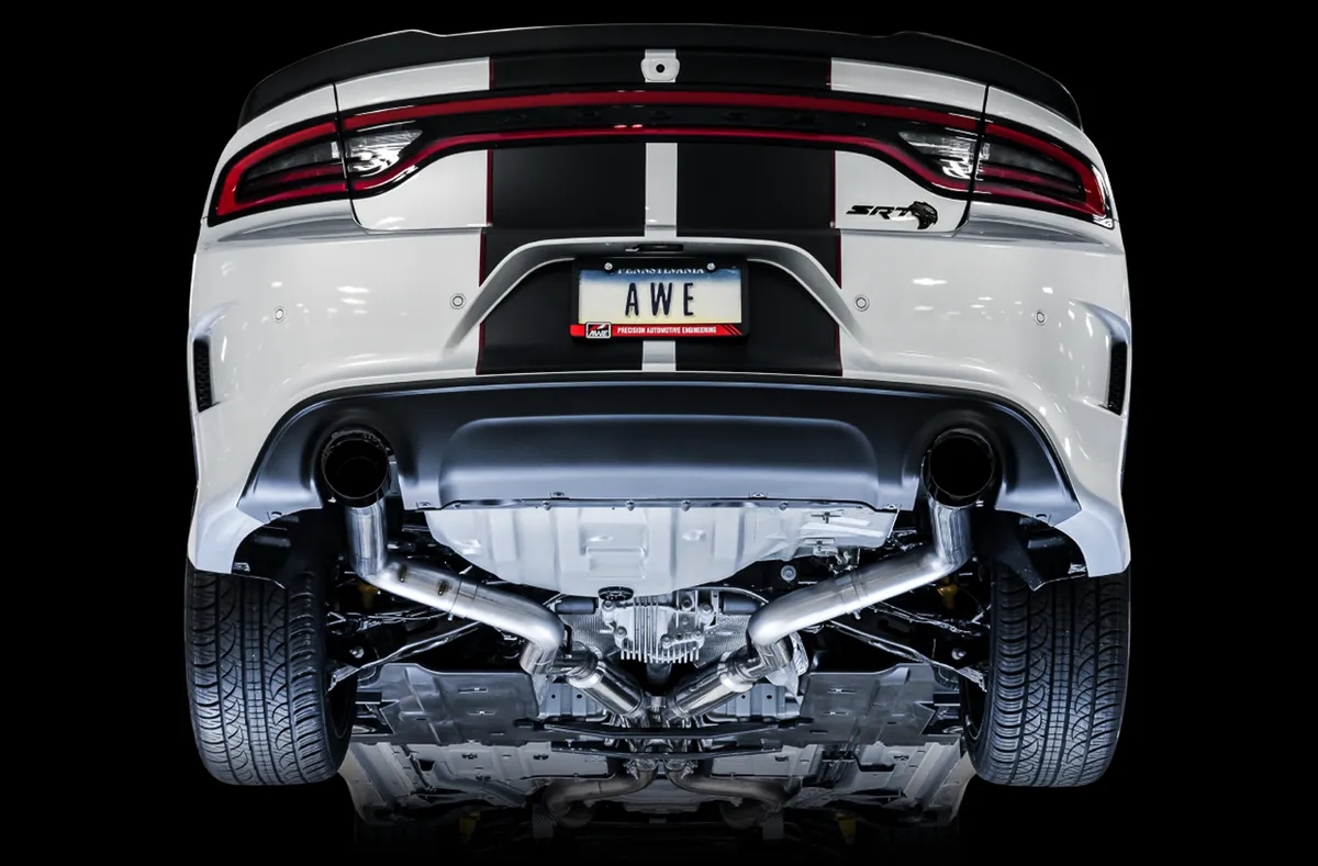AWE Touring Edition Exhaust for 15+ Charger 6.4 6.2 SC - Non-Resonated - Diamond Black Tips product image