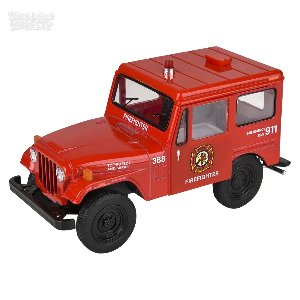 5\" Diecast Pull Back 1971 Jeep DJ-5B Police/Firefi product image