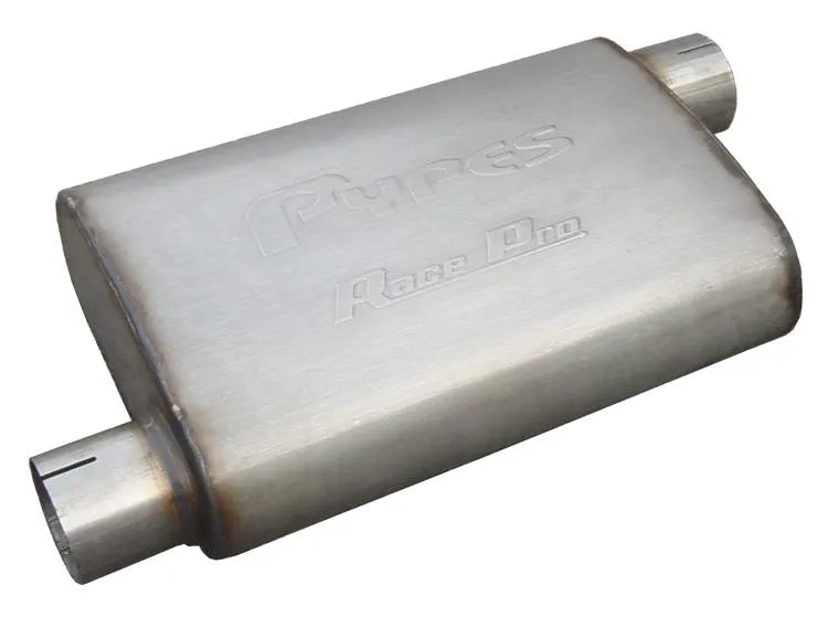 Race Pro Series Muffler 14 in 2.5 in Offset/Offset Hardware Not Incl Natural 409 Stainless Steel Pypes Exhaust product image