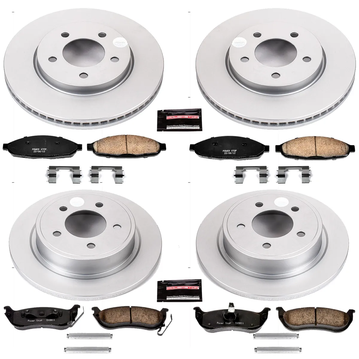 Z17 Geomet Coated Rotor Kit: Genuine Geomet Fully Coated Rotors; Ceramic Pads W/Hardware product image