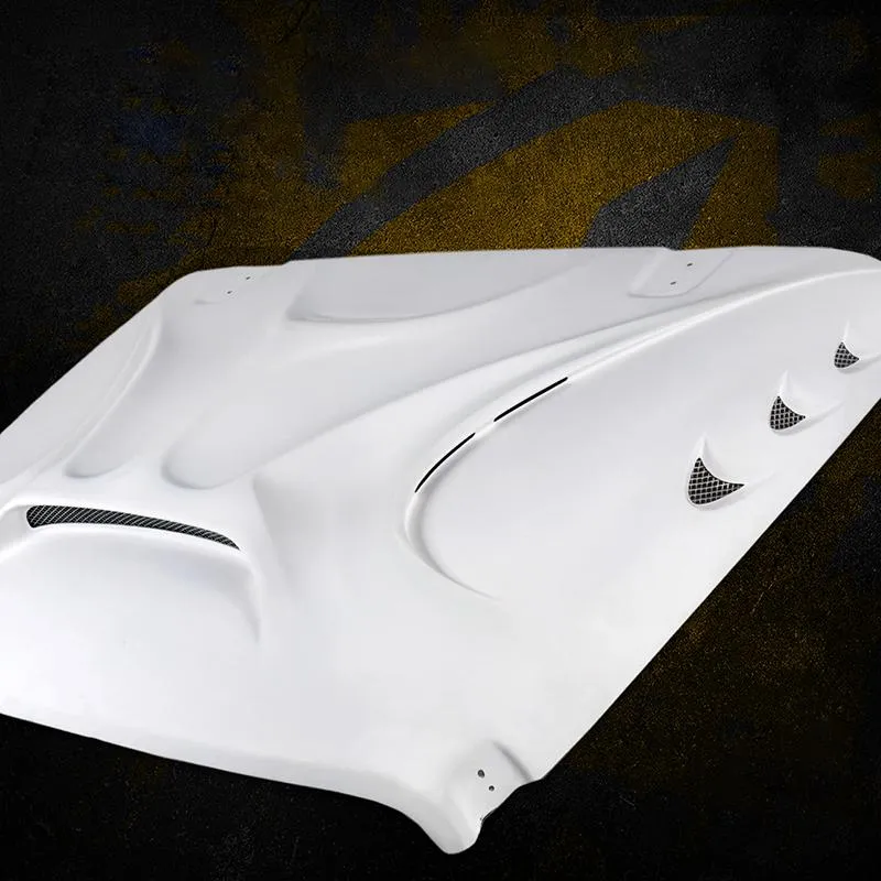 Jeep White Color Fiber Glass Hood with Vent for JL & JT | Beast Monster product image